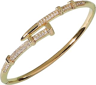 Viking Bracelet Stainless Steel Woman's Nail Bracelet Europe and the United States Popular Bracelets Sparkling Zircon Bangle As A Gift - N12
