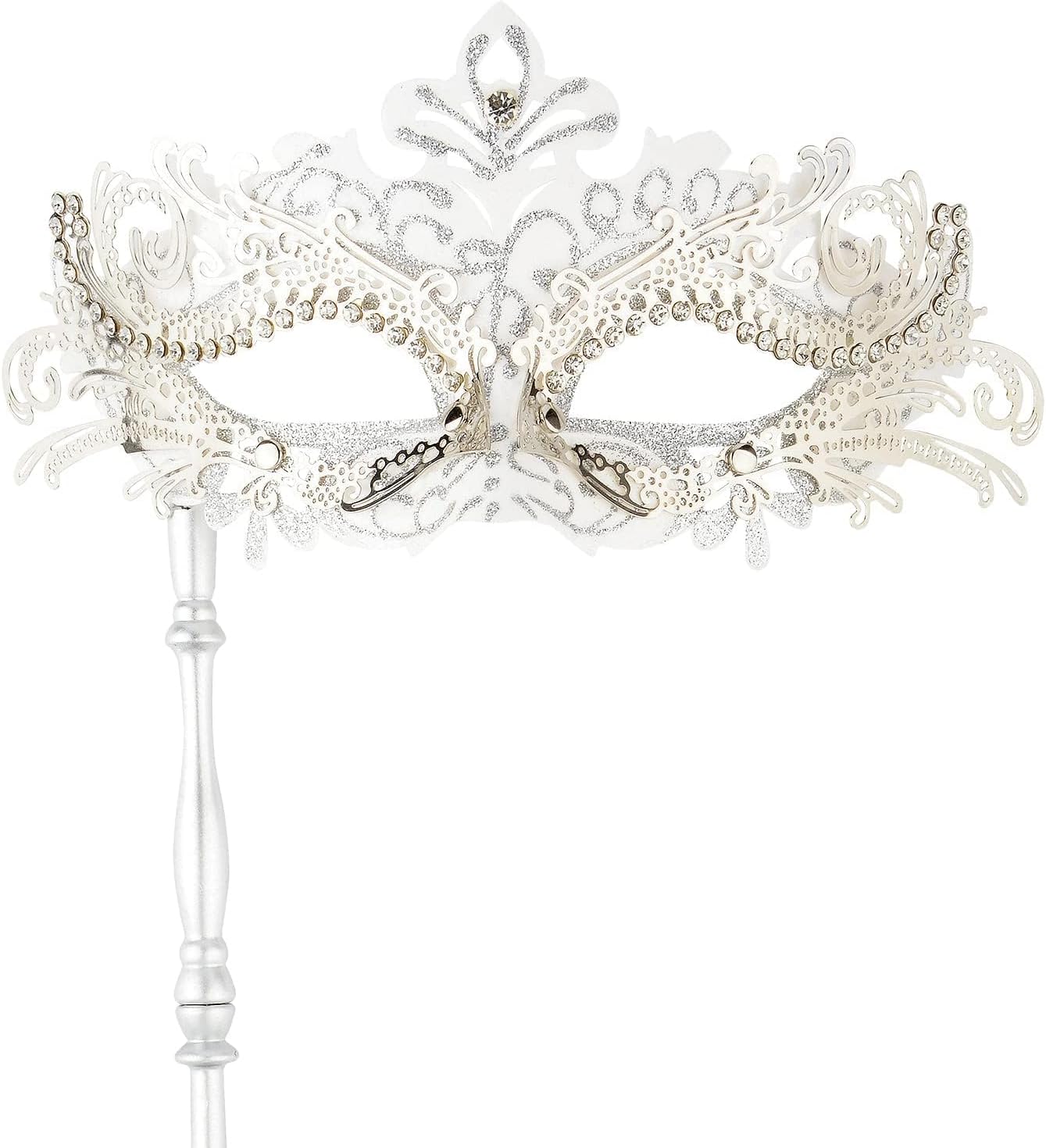Hoshin Masquerade Mask with Stick, Mardi Gras Deecorations Venetian Masks for Womens - Image 2