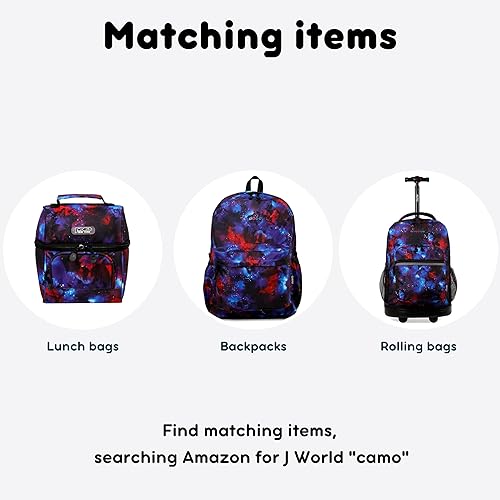 Miniatura 75 de J World New York - Lonchera Corey, Cubos), LB-03 CUBES Cubos,Azul Vid,Crush,Galaxia,Icono Damas,Joy Daisy,Estrellas pequeñas,Jardín secreto,Teñido