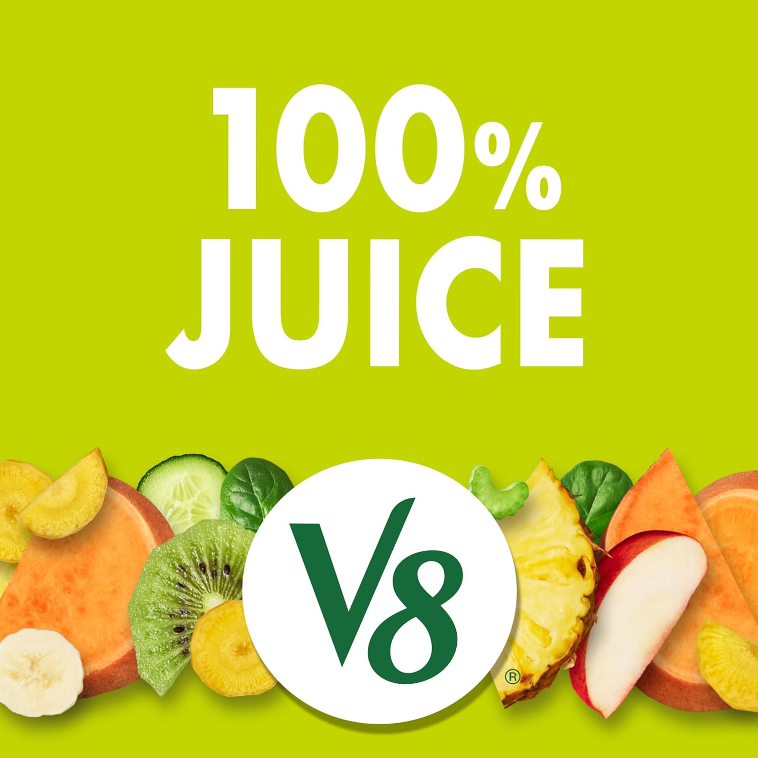 V8 Deliciously Green Juice, 46 fl oz | 100% Fruit and Vegetable | Pack of 3 image 4