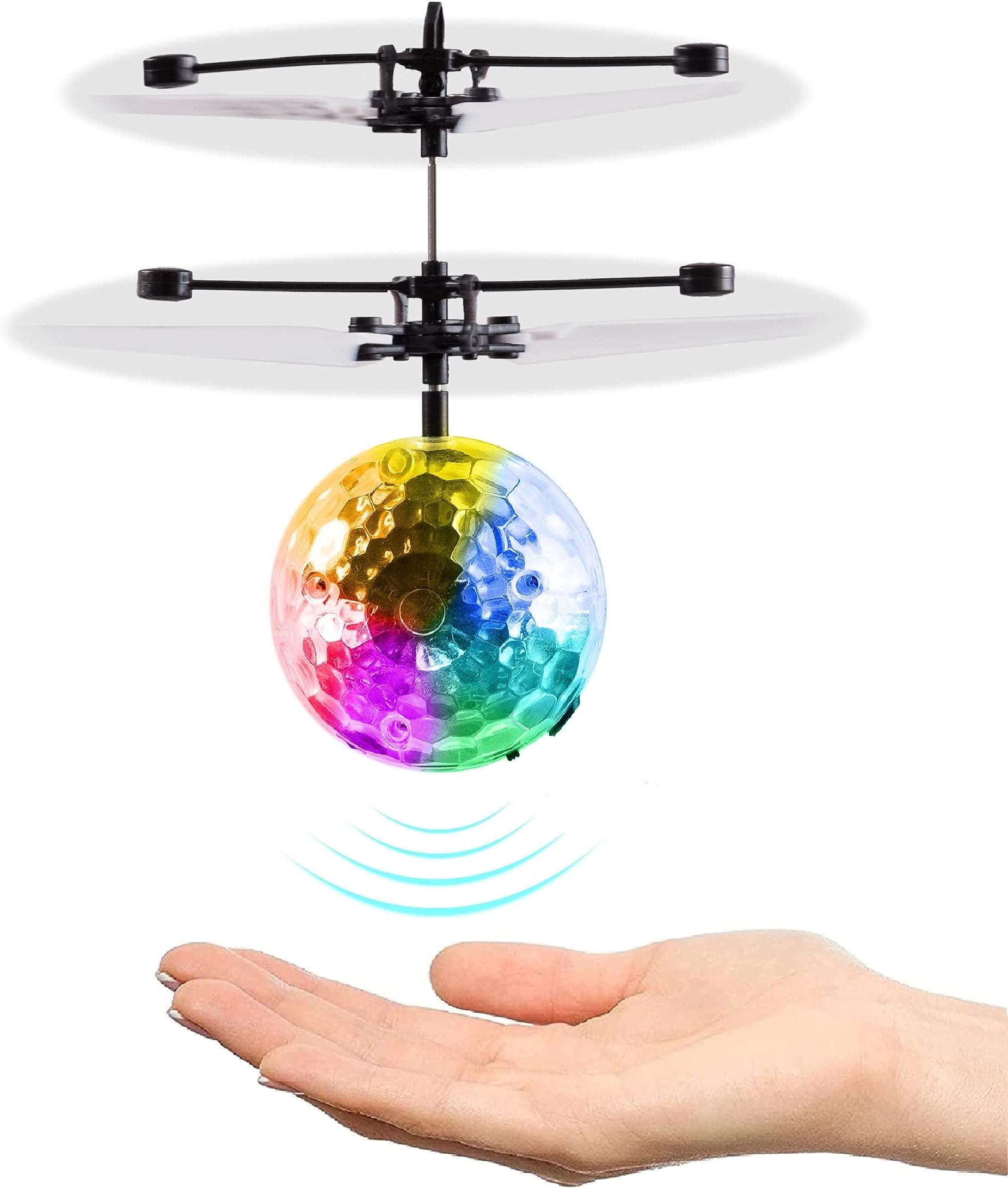 Magic Flying Ball Toy - Infrared Induction RC Helicopter Drone, Disco Light LEDs, Unique Christmas Stocking Stuffers Idea for Kids & Adults 2025 Best Teenage Girls Gifts Teen Boys & Tweens Present