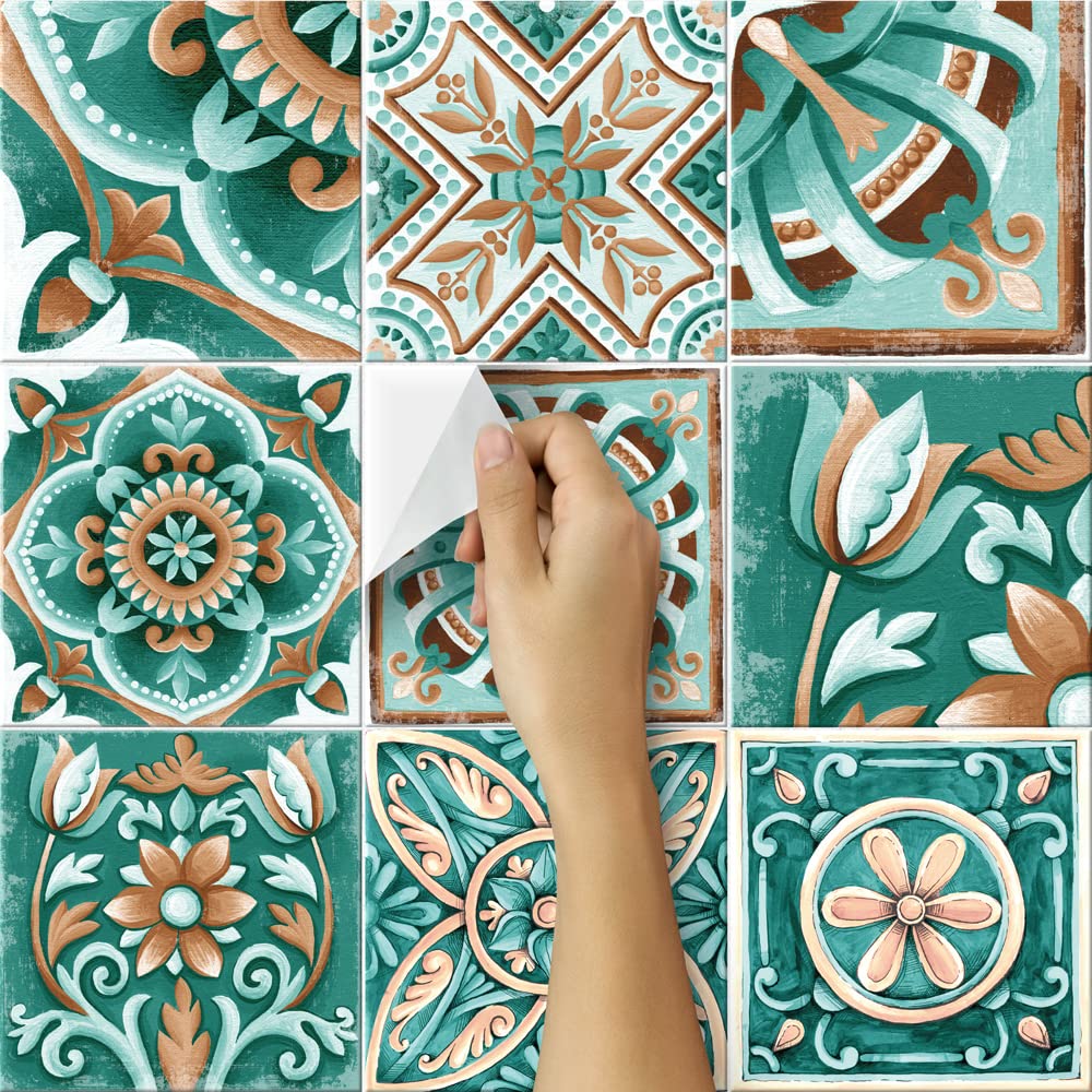 RE-COVERTILES Fliesenaufkleber – 24 Stück, 20x20 Cm, Selbstklebend Für Bad & Küche, Abziehbar
