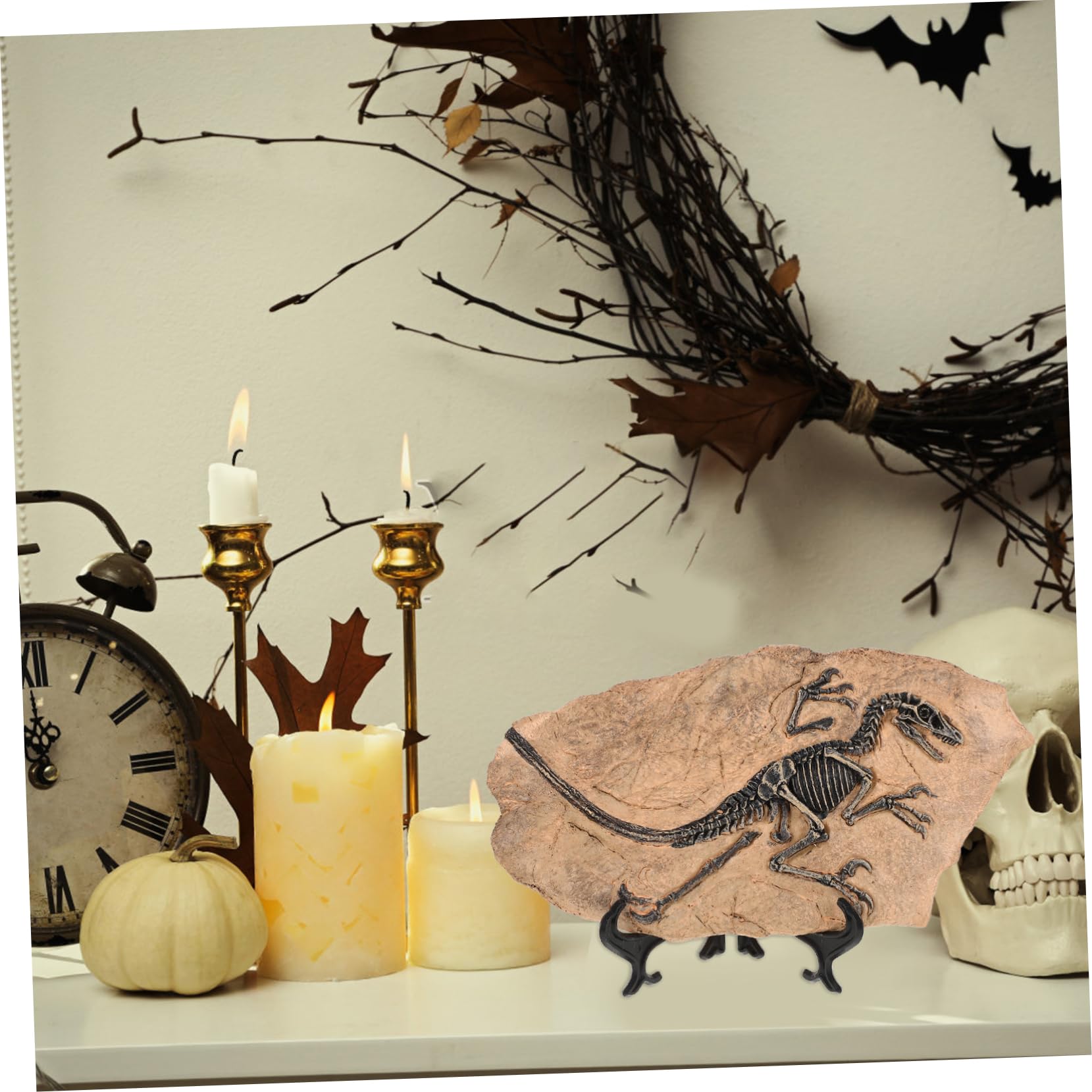 1set Ornamenti Fossili Di Dinosauro Decorazioni Simulato Per Giardino e Casa Modelli Educativi Per Collezionisti Di Paleontologia