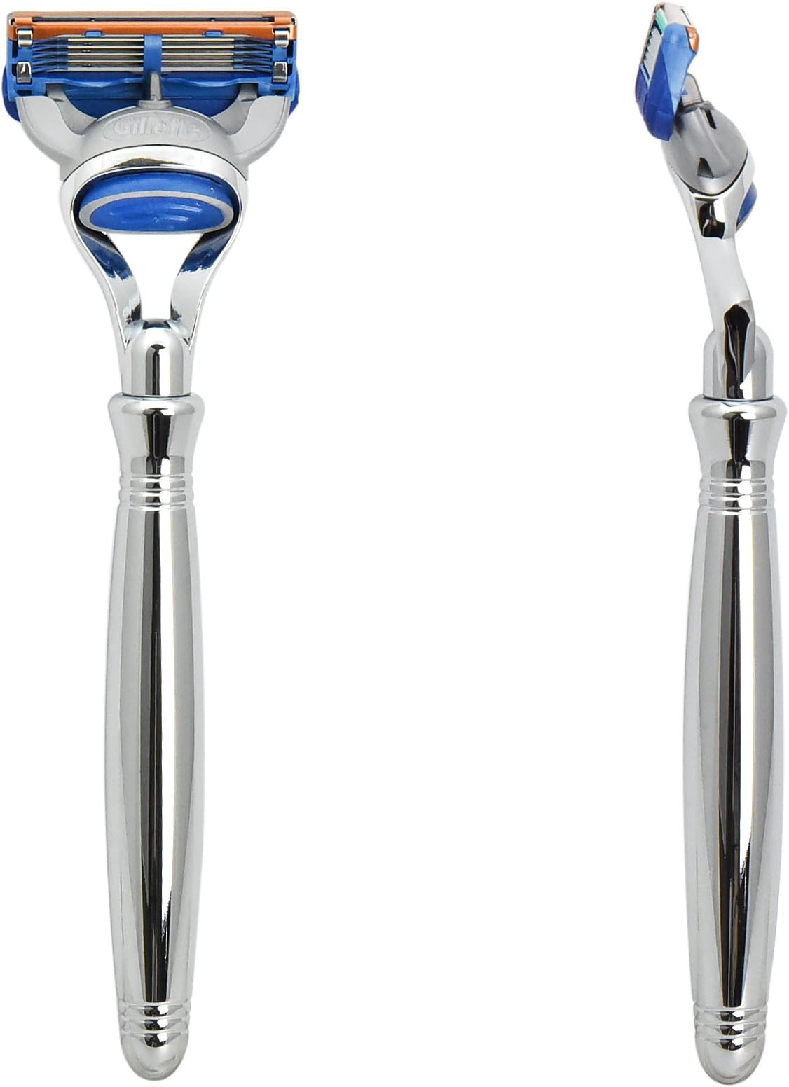 Chrome Fusion Shaving Razor Handle by Boss Razors