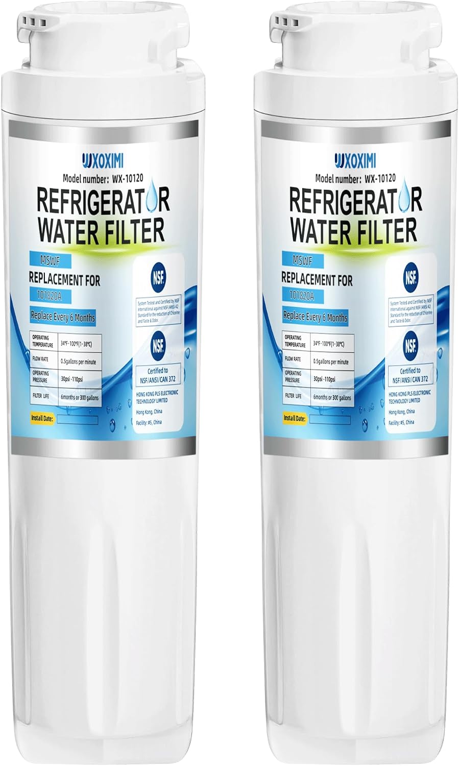 MSWF Water Filter Replacement for GE MSWF 101820A 101821B RWF1500A,NSF Certified,3 Pack