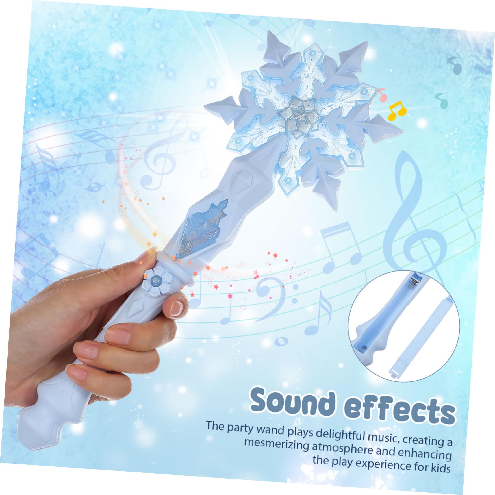 1 Pezzo Bastone Luminoso Per Bambina Con Effetto Luminoso e Durata Lunga Gioco Divertente e Resistente Per Feste Natalizie e Serate Design Tema Christmas Blu Sfumato Regalo Per