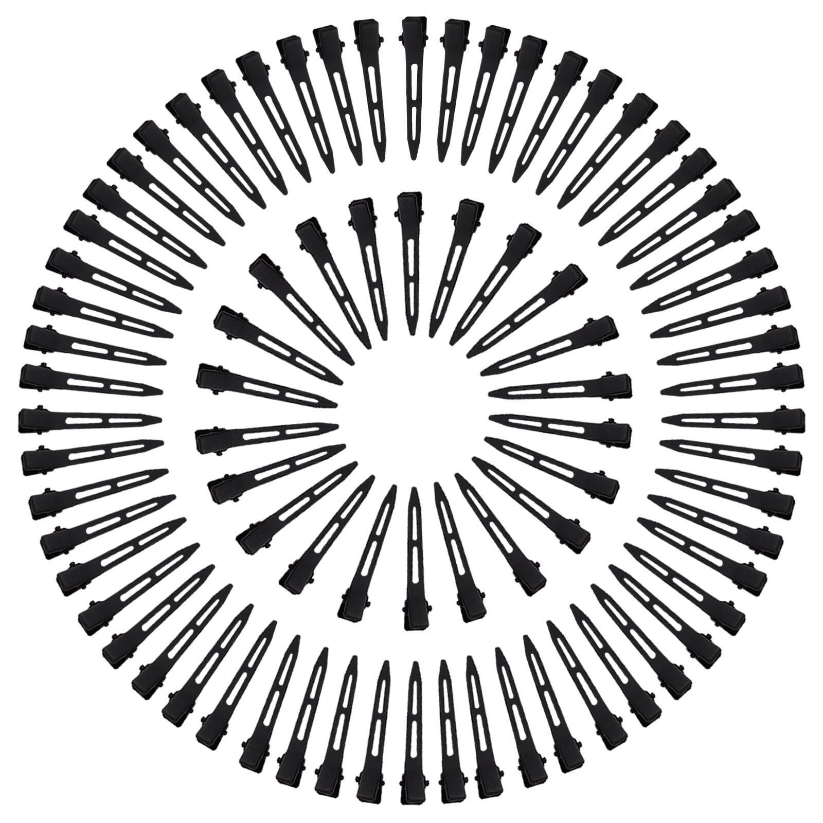 Choicbaby 80 PCS Duck Clips for Hair 2.2 Inch Black Hair Clips Metal Duckbill Clip Hair Clips for Pin Curls Hair Accessories for Girls Women Hair