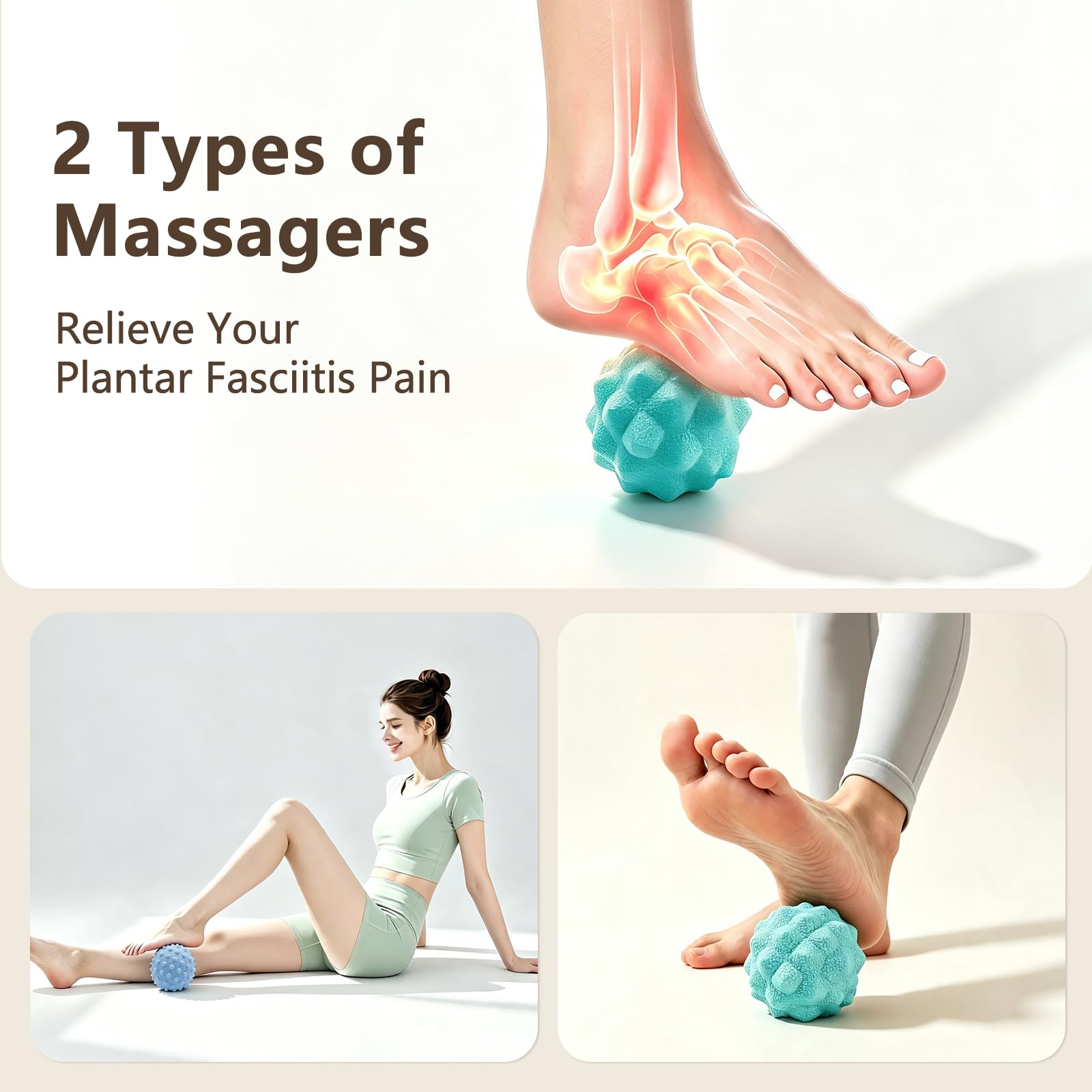 Foot Massage Ball Set - Plantar Fasciitis Relief -3
