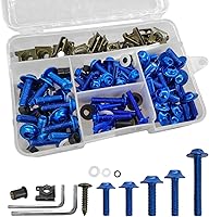 Vista 15 de 177 Pcs Red Fairing Bolt Kit M5 M6 Motorcycle Windscreen Screws Compatible Aluminum Fasteners for Motorcycle Fairing Screws Fairing Bolts Nut Clips