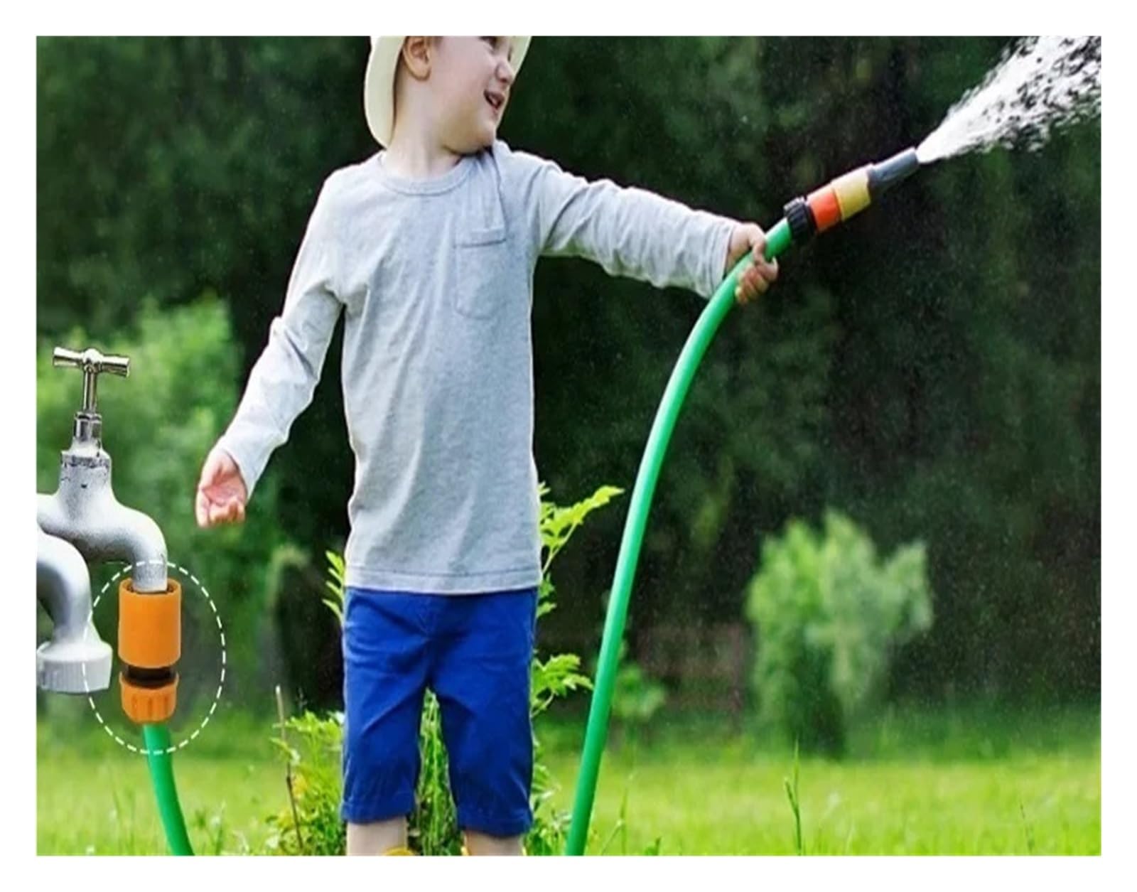 10/1PCS Adattatore for tubo da giardino, prolunga rapida, raccordo for rubinetto, tubo di irrigazione, raccordi for irrigazione(Green,10pcs)