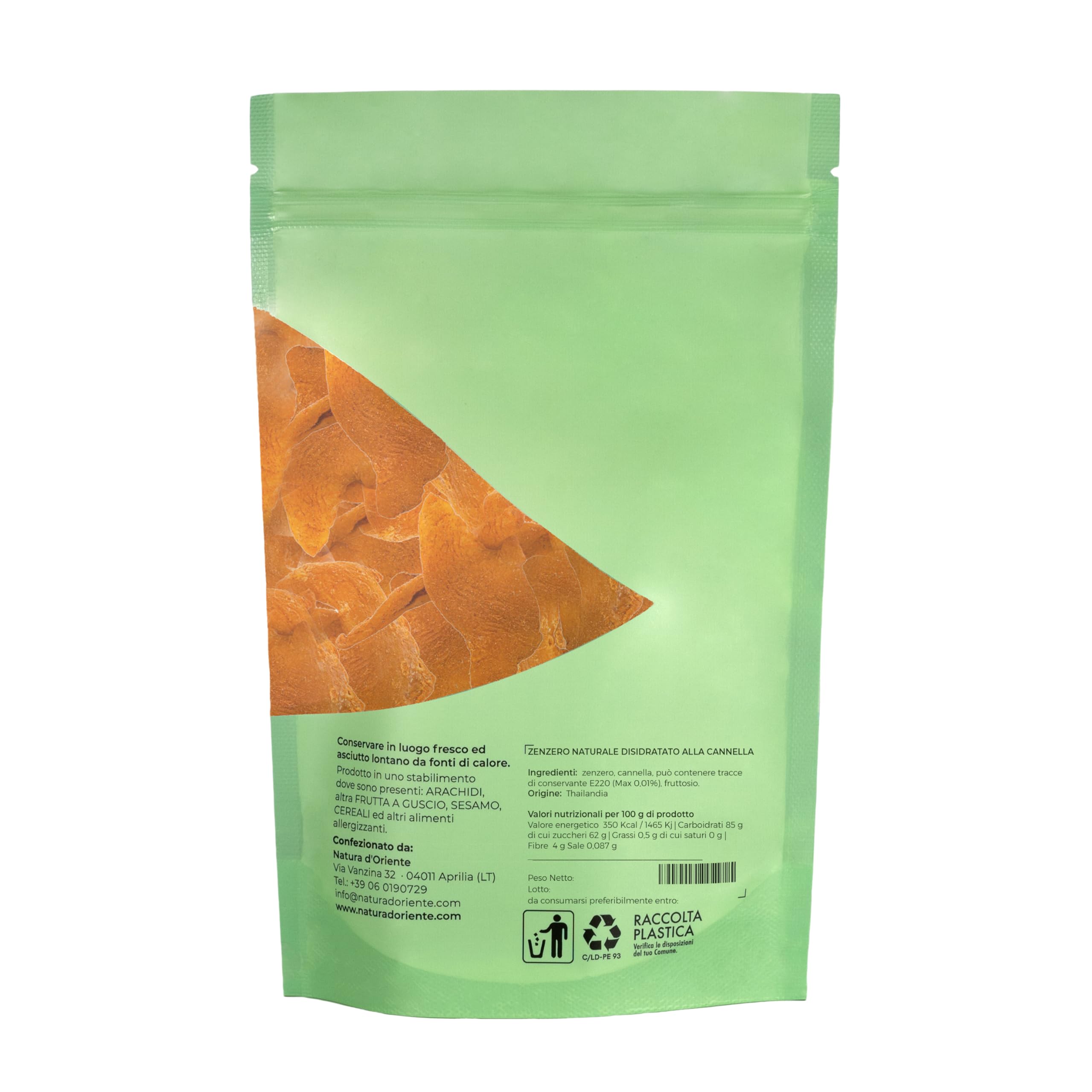 Natura d'Oriente Zenzero Naturale Disidratato Alla Cannella - 1000 g