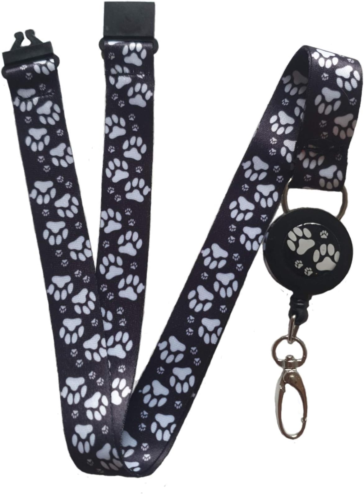 Retractable Reel Lanyard Safety Breakaway release Clip Identity Card Badge Holder Neck Strap - Retractable Keyring Clip
