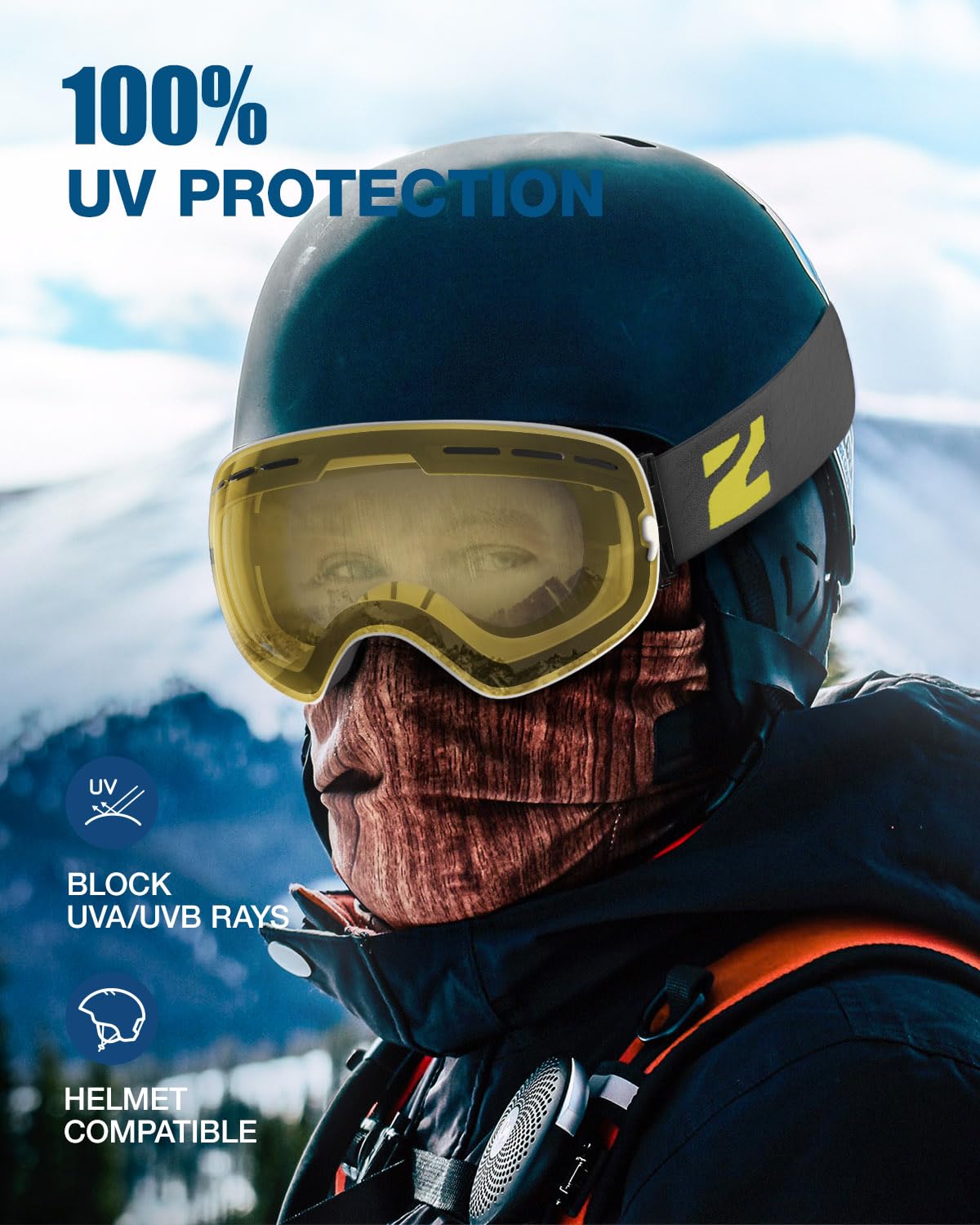 ZIONOR X11 Gogle narciarskie magnetyczne cylindryczne gogle snowboardowe dla mężczyzn kobiet