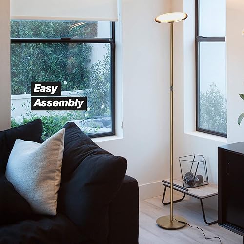 Vista 22 de Brightech - Sky 30 Flux Edition - Lámpara de pie LED Torchiere - LED superbrillante de 30 vatios - Ajuste de la temperatura de color a 3 niveles