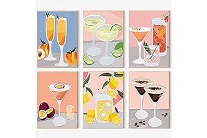 Cocktail DIY Acrylic Paint by Number for Beginners Adult, Acrylic Paint by...