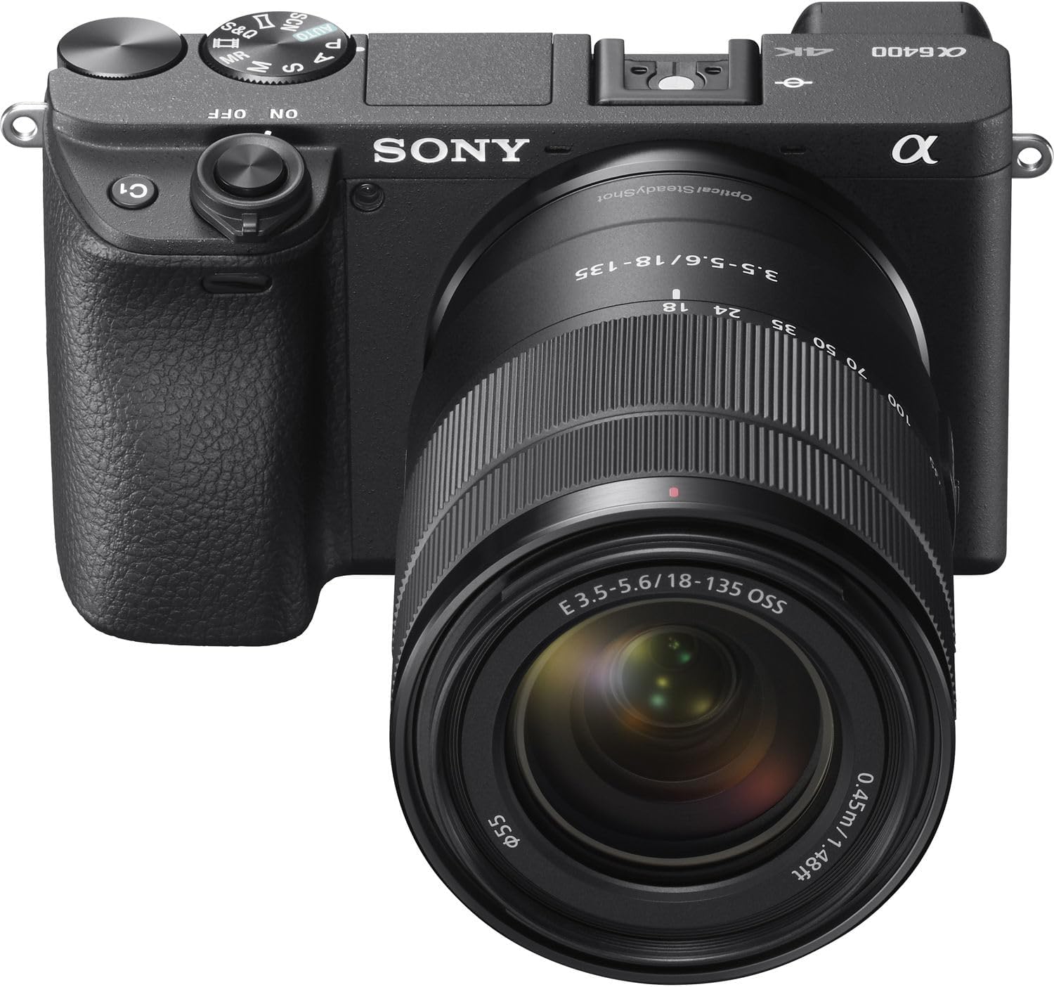 Sony a6400 Mirrorless Camera with 18-135mm f/3.5-5.6 Lens Bundle with 64GB SD Card + More | Alpha 6400 E-Mount APS-C Sensor Black