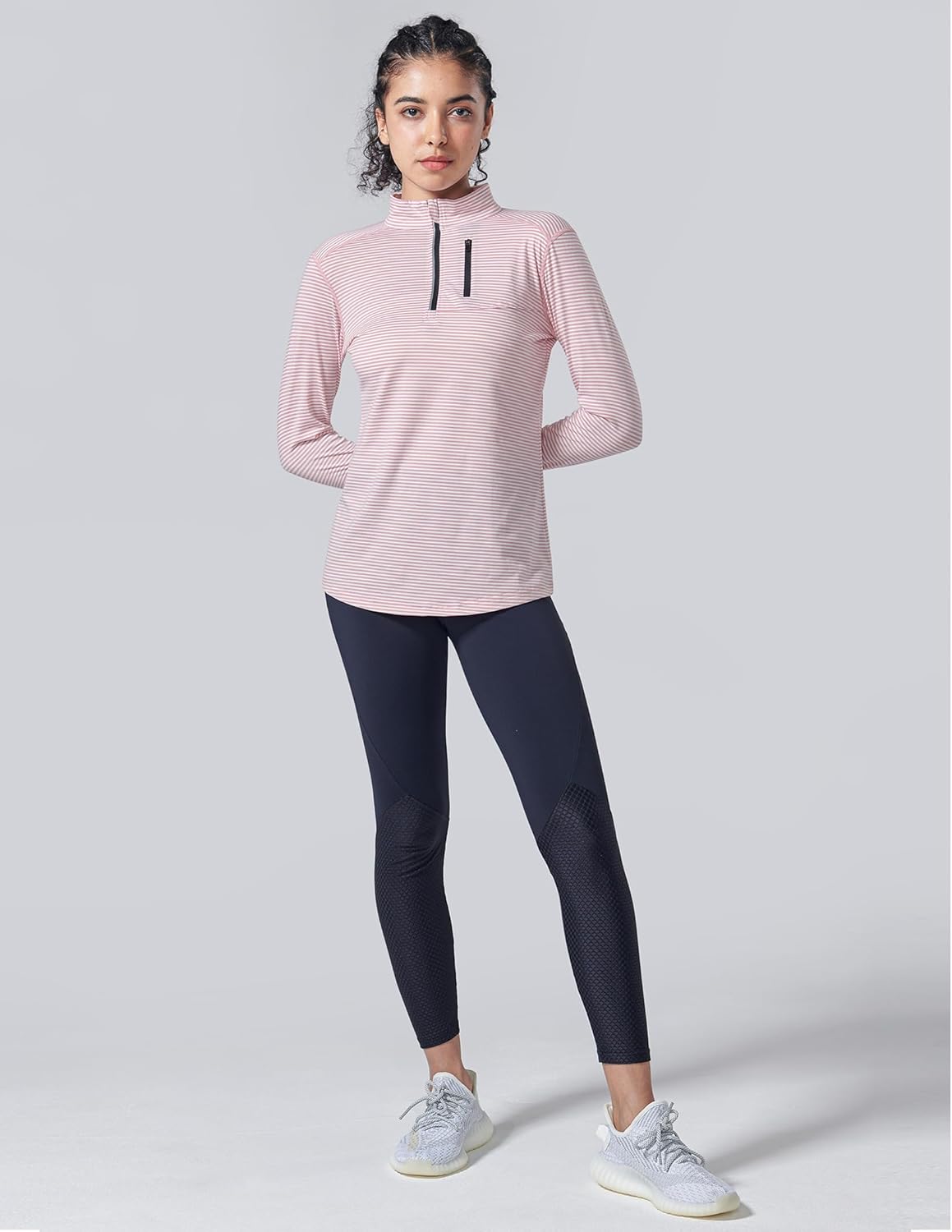 Liberty Imports 3 Pack: Women's Quick Dry Long Sleeve Quarter Zip Pullover Workout Shirts with Thumb Holes and Pocket - Image 2