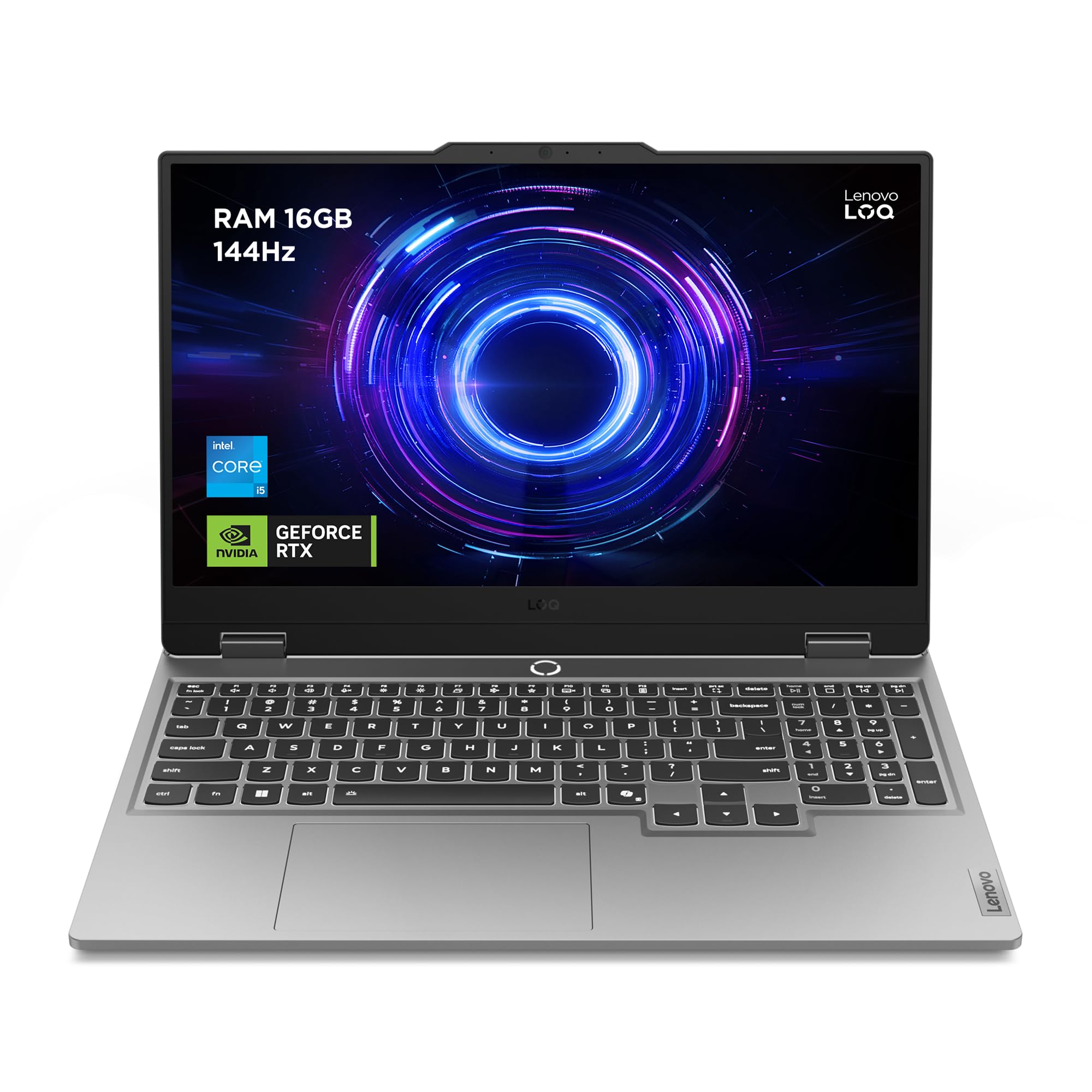 Lenovo LOQ 15" Notebook Gaming, NVIDIA GeForce RTX 5050 8GB GDDR7, Intel Core i5-13450HX, RAM 16GB, 512GB SSD, Schermo 15.6" FHD (1920x1080) 144Hz, Windows 11 Home, Tastiera Retroilluminata