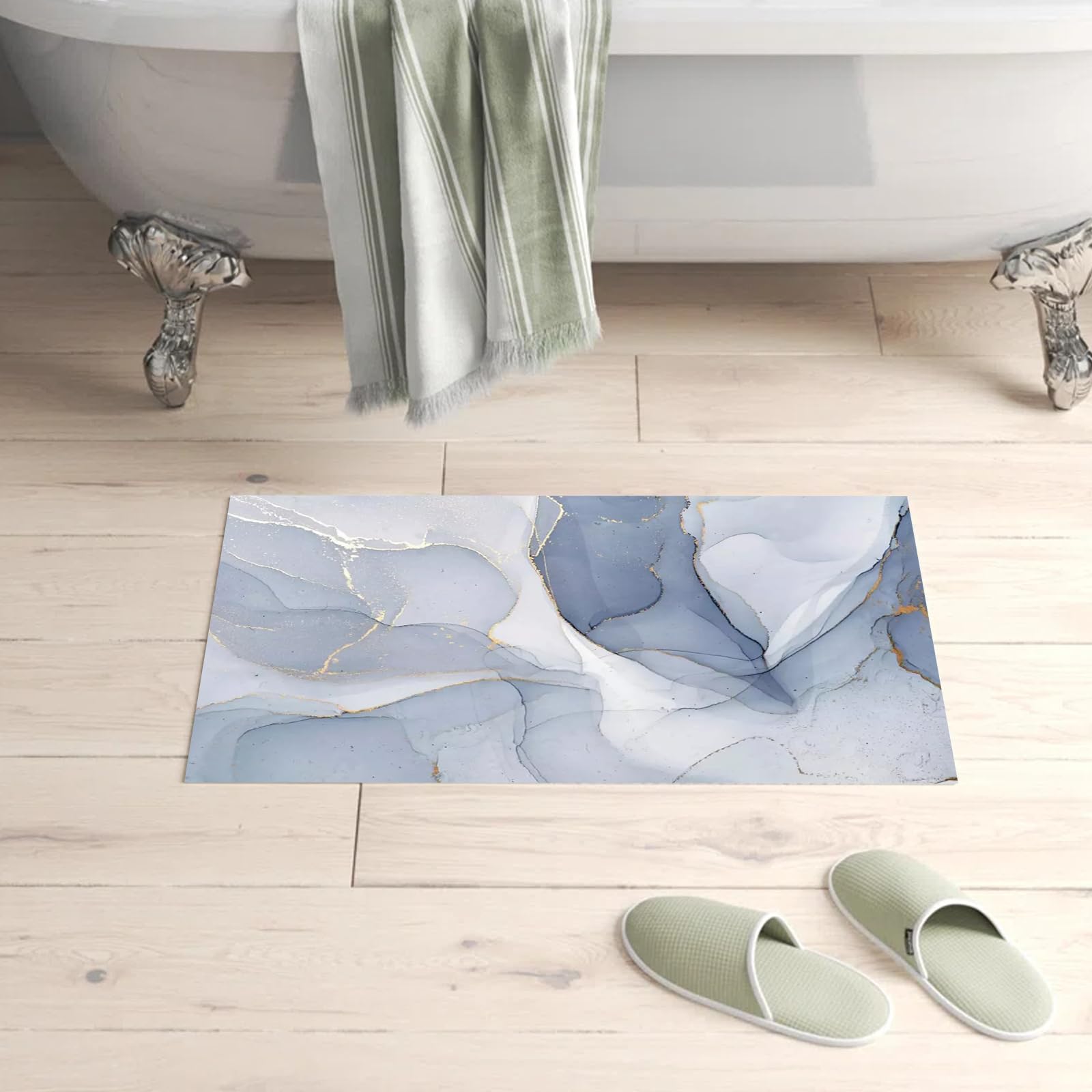 MiZuH Bathroom Rugs Bath Rug Soft, Water Absorbent Shower Mat Quick Dry Machine Washable(2 x 3ft/24 x 36in)