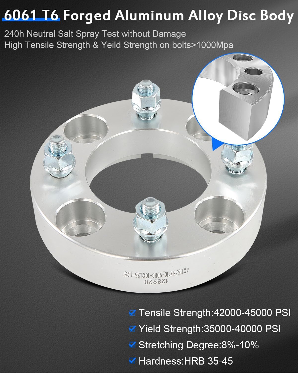 ECCPP 4PCS Change bolt pattern from 4x115 to 4x110 Wheel Adapter 1.25" inner diameter 90 Small inner diameter 77.8mm Fits for Arctic 300 2x4 1998-2005| for Arctic Cat 500 4X4 1998-2017