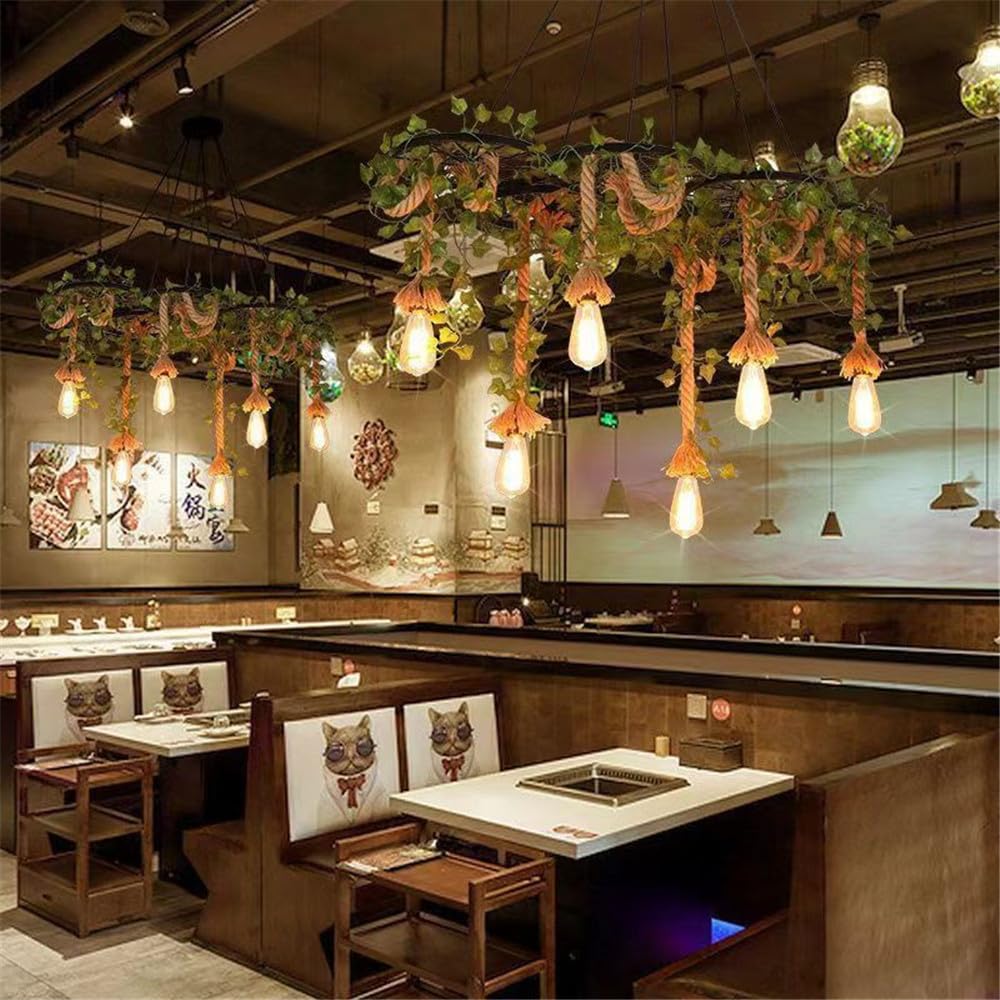 American Country Ristorante Ciondolo Luce Retrò Creatività Musica Ristorante Cassa Contatore Bar Caffè Latte Tè Negozio Abbigliamento Negozio Pianta Ciondolo Luce Lampadario (D 6 luci)