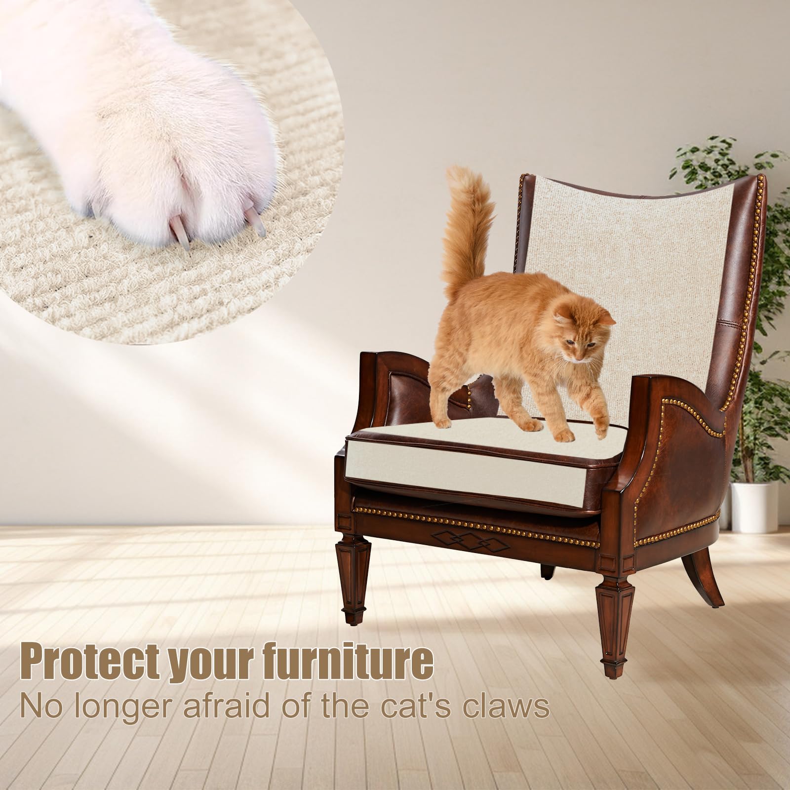 Tappetino Antigraffio Per Gatti 300x40cm - Autoadesivo, Ritagliabile, Protezione Divani E Mobili - Foto 8