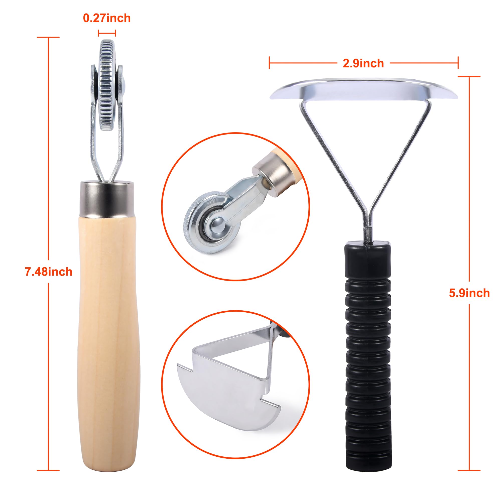 Kit di Strumenti per Riparazione Pneumatici 4 Pezzi – Dischi Abrasivi in Tungsteno 40 mm x 55 mm, Rullo di Riparazione e Raschietto per Riparazione, Levigatura e Lucidatura di Pneumatici Auto
