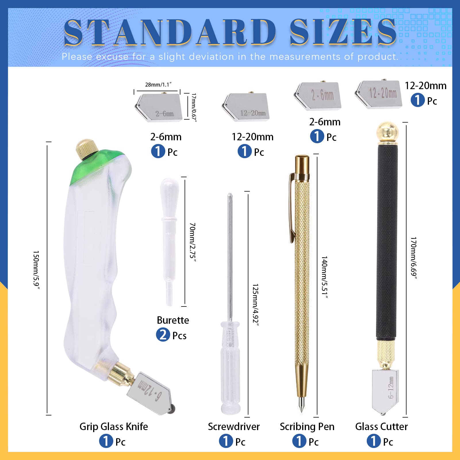 Glass Cutter Tool Set 2mm-20mm Pencil Style Oil Feed Carbide Tip With 2 - View #6