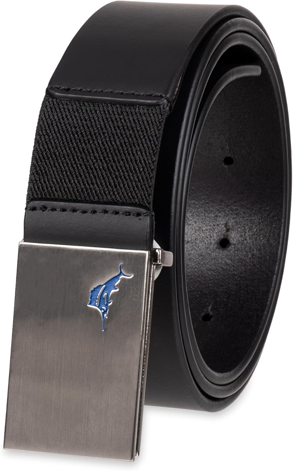 Tommy Bahama mens Stretch Casual Plaque Buckle Belt