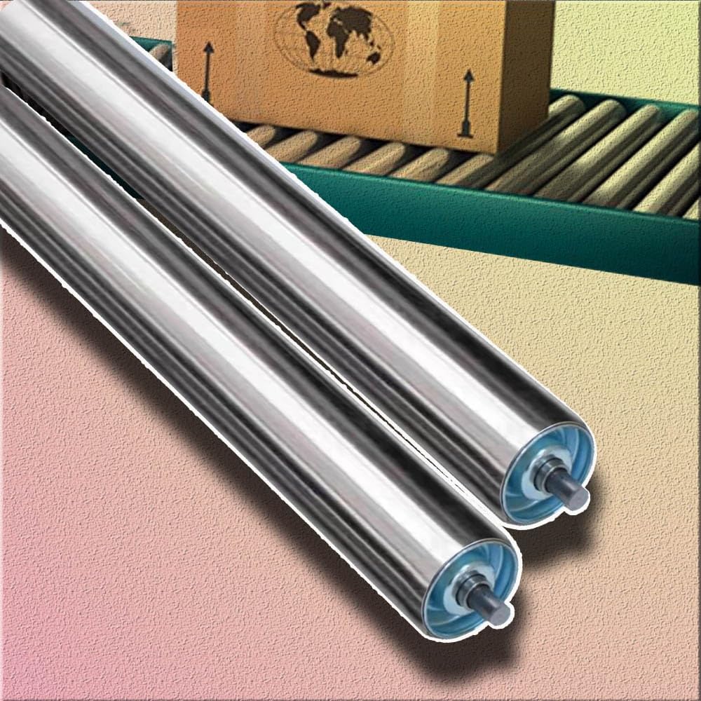 Rulli trasportatori in acciaio inossidabile, 2 pezzi, diametro da 2,5 cm a 6,1 cm, per uso commerciale, lunghezza 900 mm e leggeri per una movimentazione efficiente dei materiali