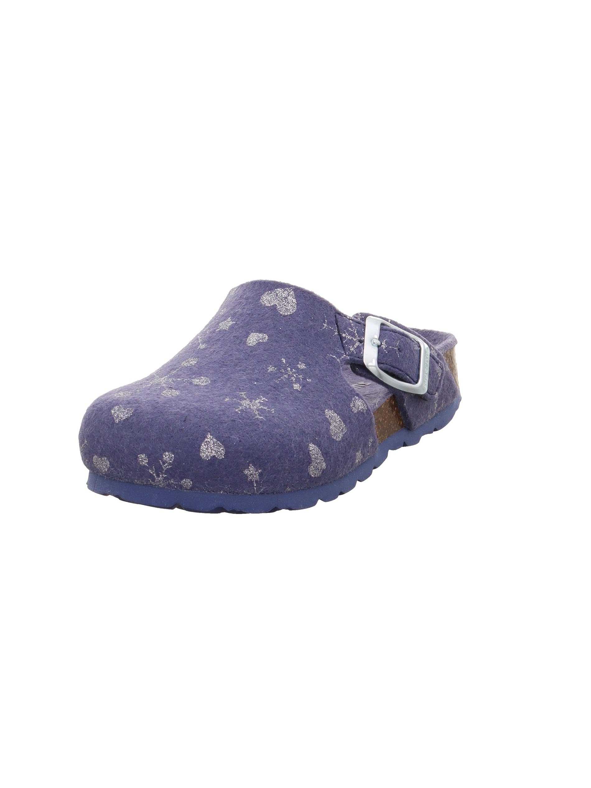 Superfit Girl's FUSSBETTPANTOFFEL Hausschuhe, blau 8020