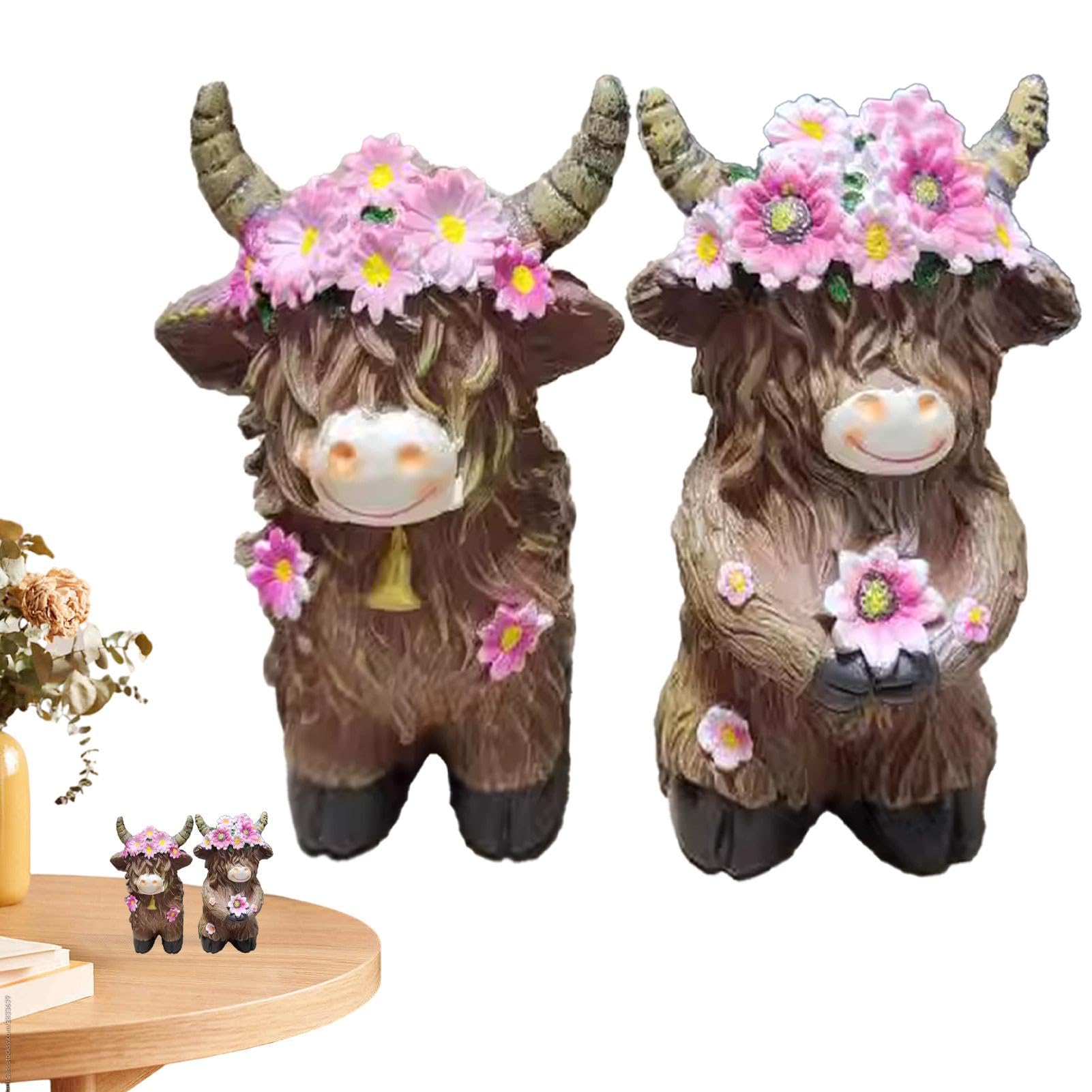 Centres de table en forme de vache mignonne pour cadeau de crémaillère