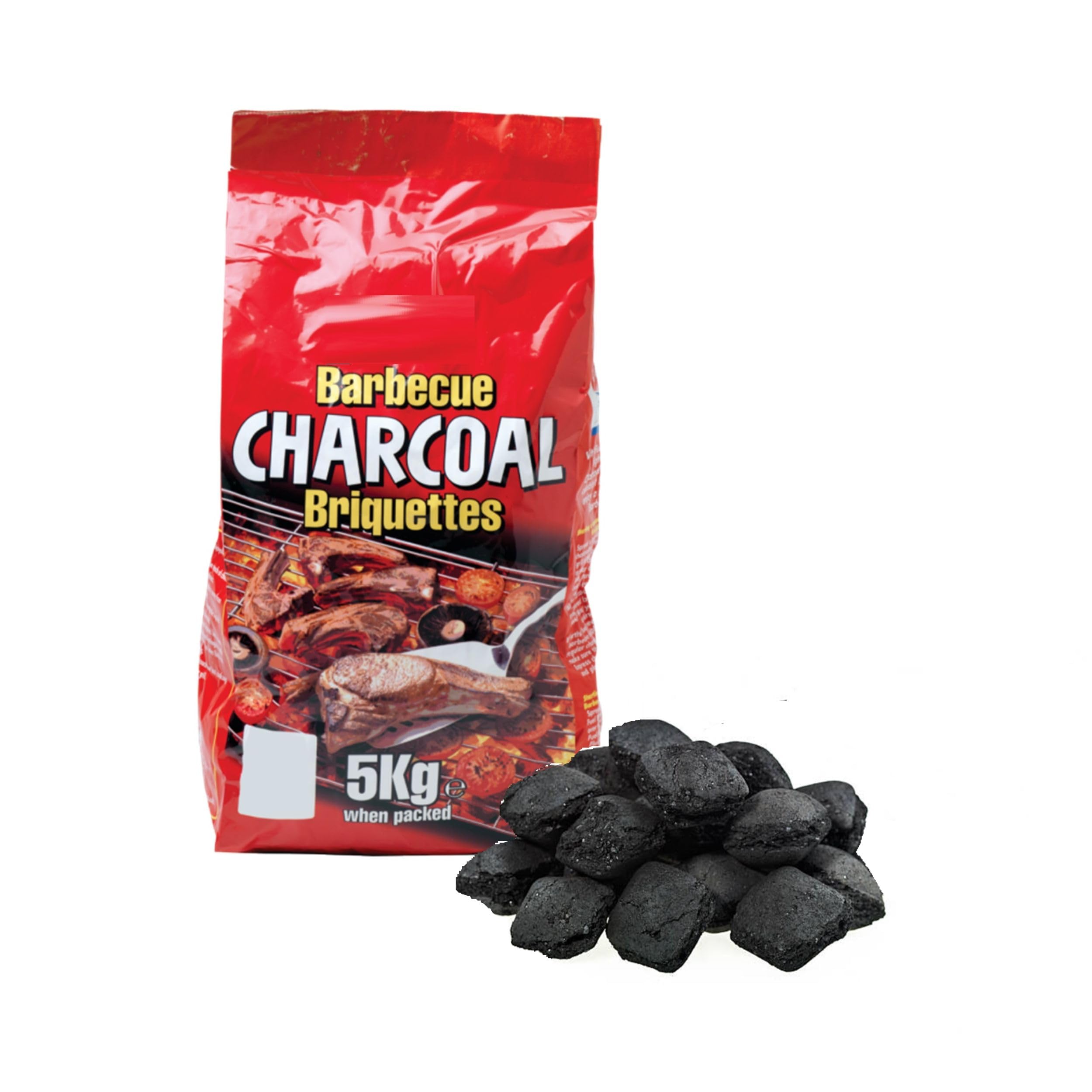 5kg Lumpwood BBQ Charcoal Briquettes Easy Light Constant Heat Grilling Charcoal