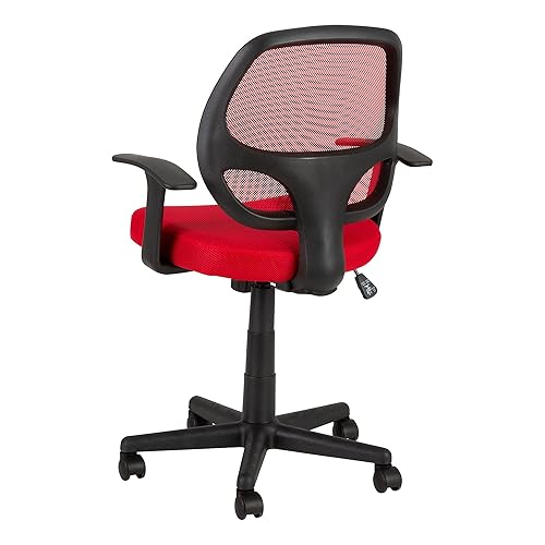 Miniatura 6 de Norwood Commercial Furniture Silla de trabajo de escritorio con respaldo medio de malla con inclinación y brazos para el hogar, oficina, aula,
