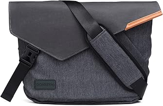 Donkey pc - Grand et compact sac à bandoulière gris bronze. Porte-documents pour hommes pour le travail, les voyages ou le quotidien. Sac à bandoulière pour homme. Sac de messager portable de 13 ".