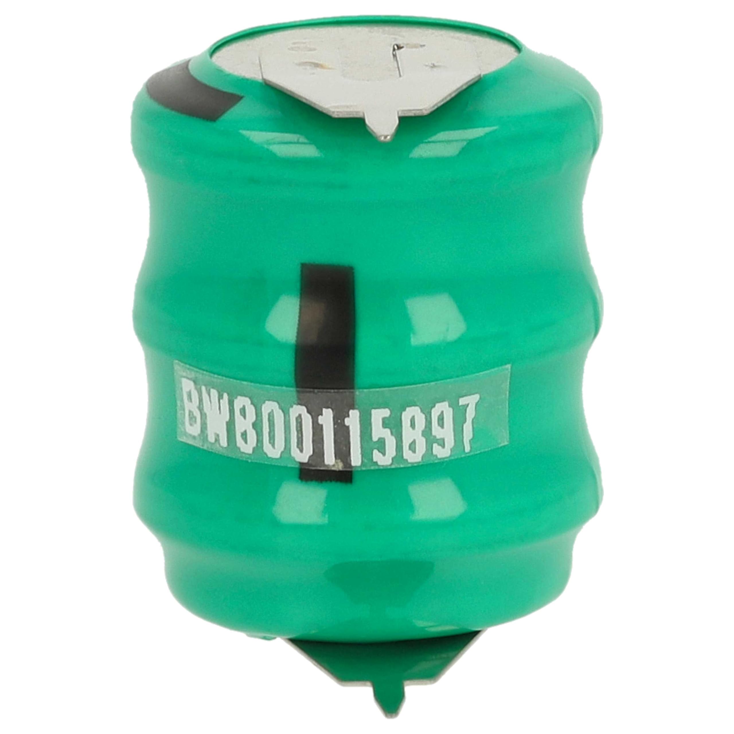 vhbw 5x NiMH Batteria a bottone di ricambio 2 pin tipo 3/V80H 80mAh 3,6V compatibile con batterie compatibile con modellismo, luci solari ecc.