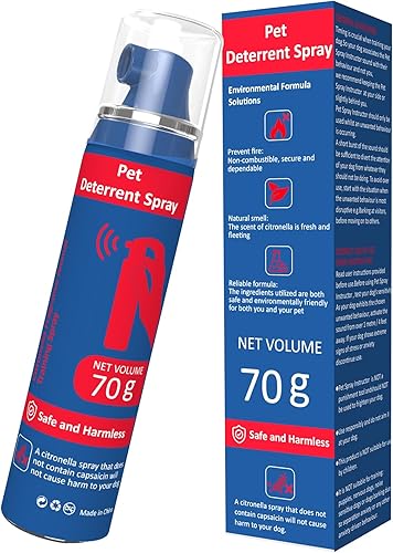 Spray corrector de perros para perros, 2.4 fl oz (2.4 fl oz), entrenador de perros, seguro, humano y eficaz para dejar de ladrar, saltar, robar
