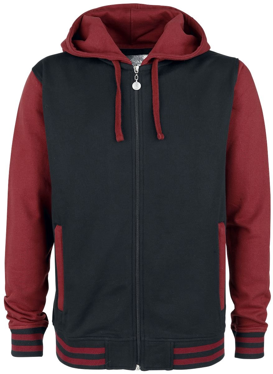 RED by EMP Herren schwarz-rote Kapuzenjacke