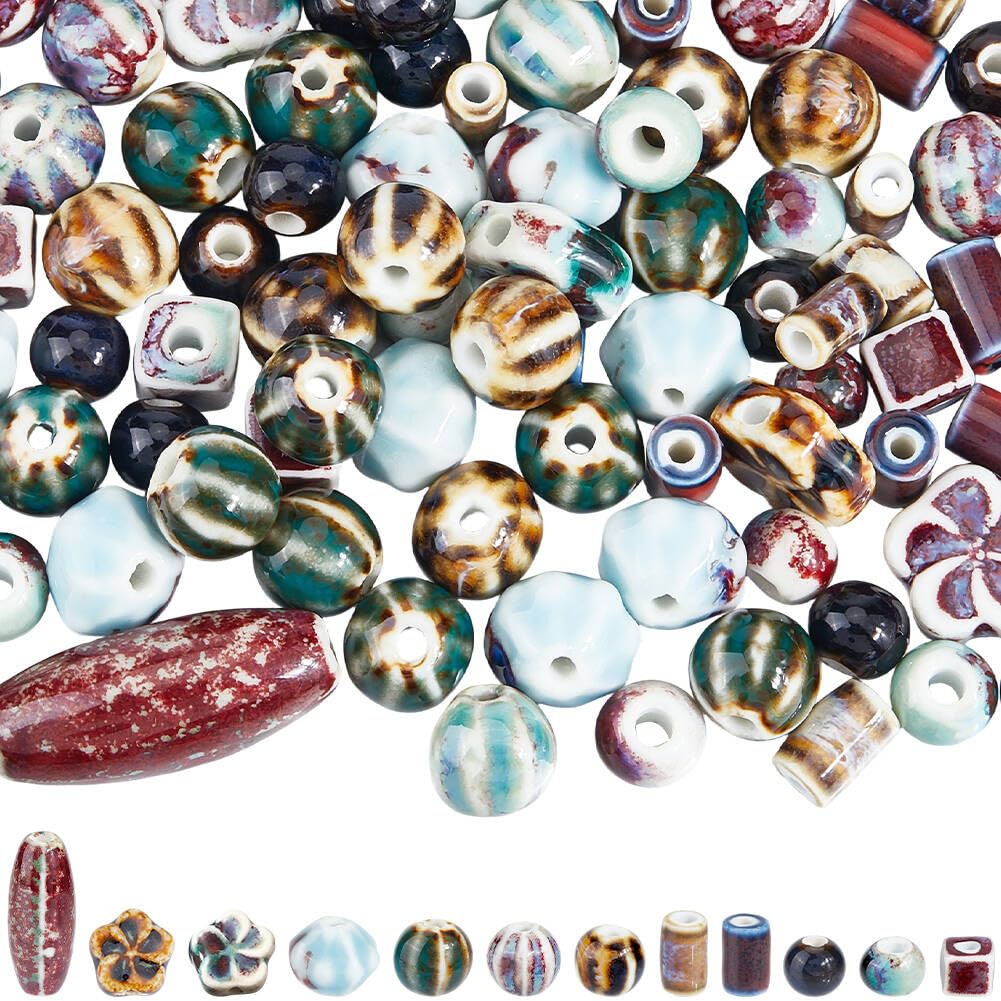 Perles carrées à grand trou SUNNYCLUE en céramique pour enfilage facile de bracelets