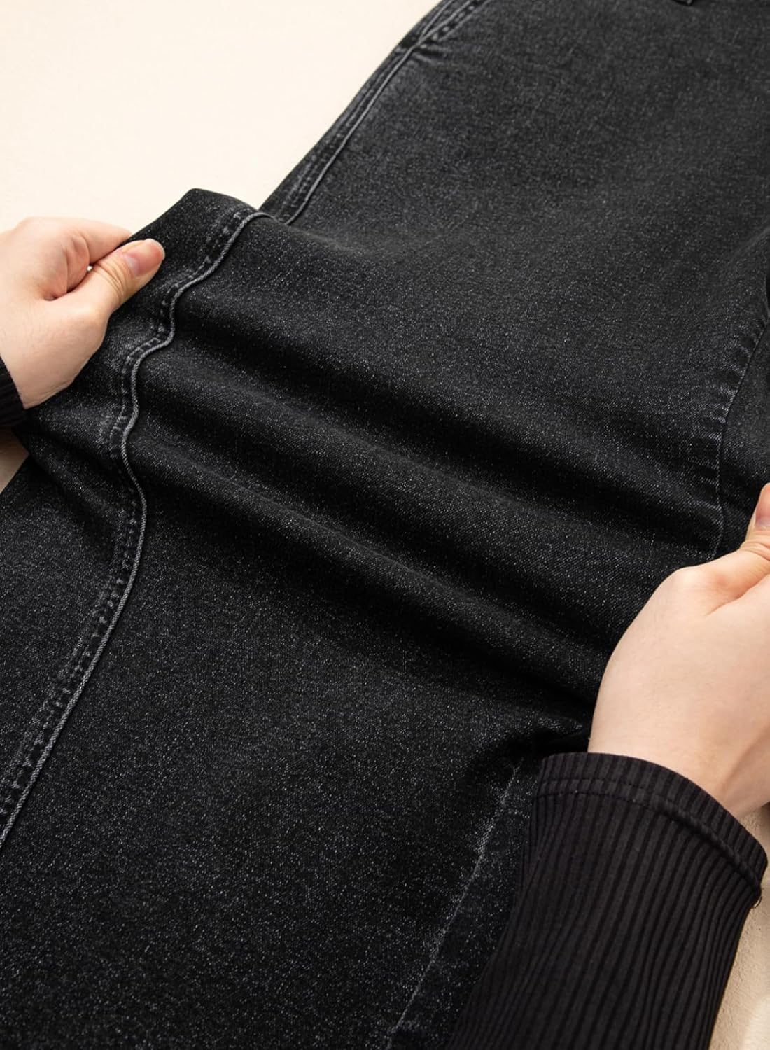 Astylish Capris Jeans for Women Wide Leg High Waisted Stretchy Jean Pants with Slanted Pockets - Image 8