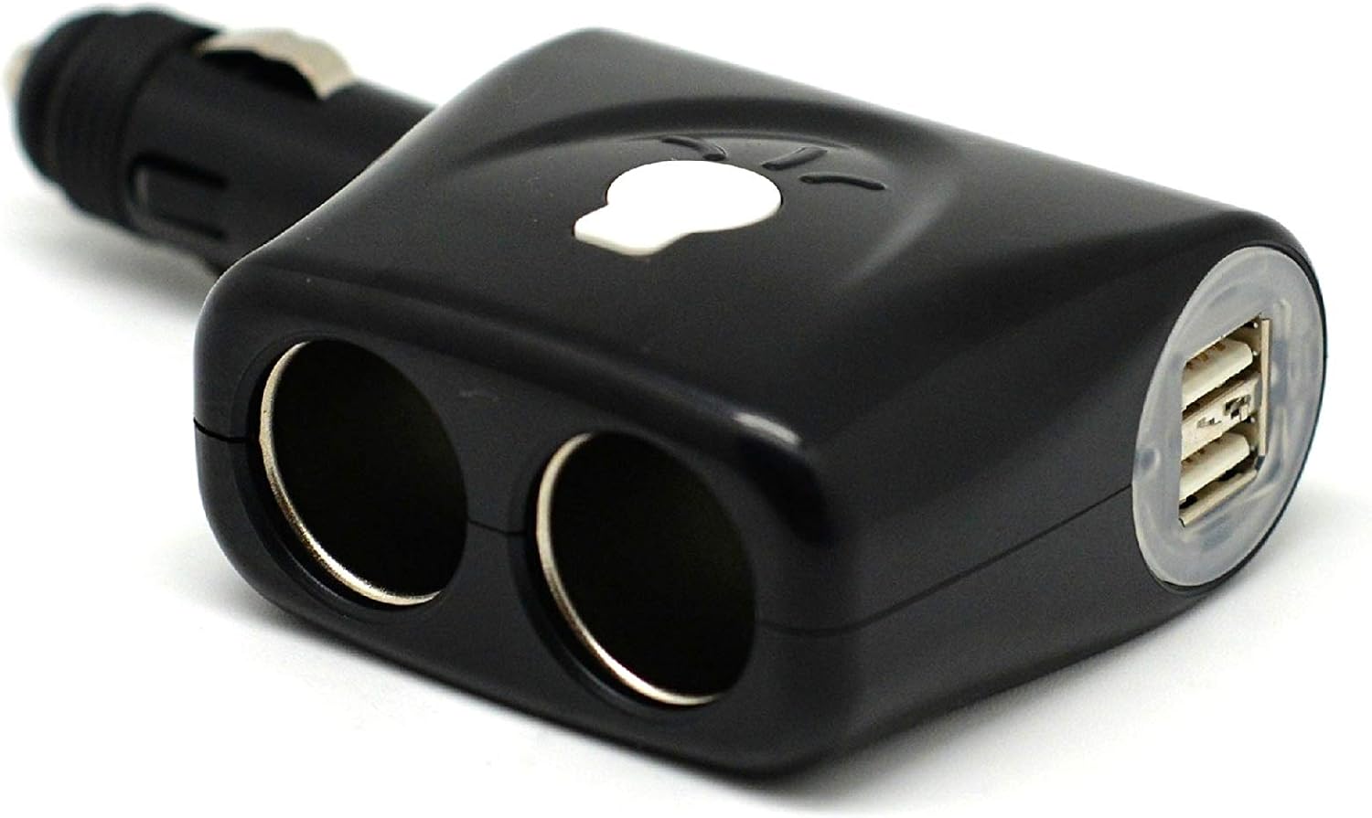 Cliff Top 3 Way MultiSocket Car Charger (2 Port USB + 2 Cigarette