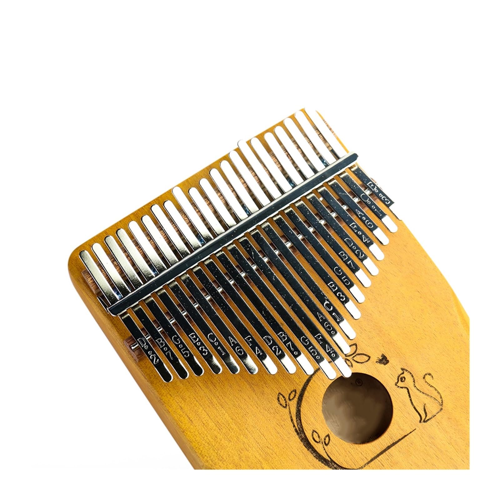 Kalimba Drewniany Przenośny Instrument Muzyczny Dla Początkujących(Wood color)