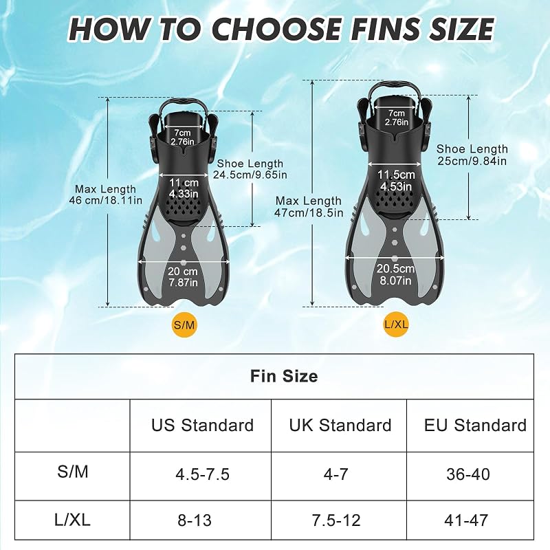 KUYOU Snorkel szett felnőtt búvármaszk teljes száraz rendszer uniszex, S/M EU ( 36-40)