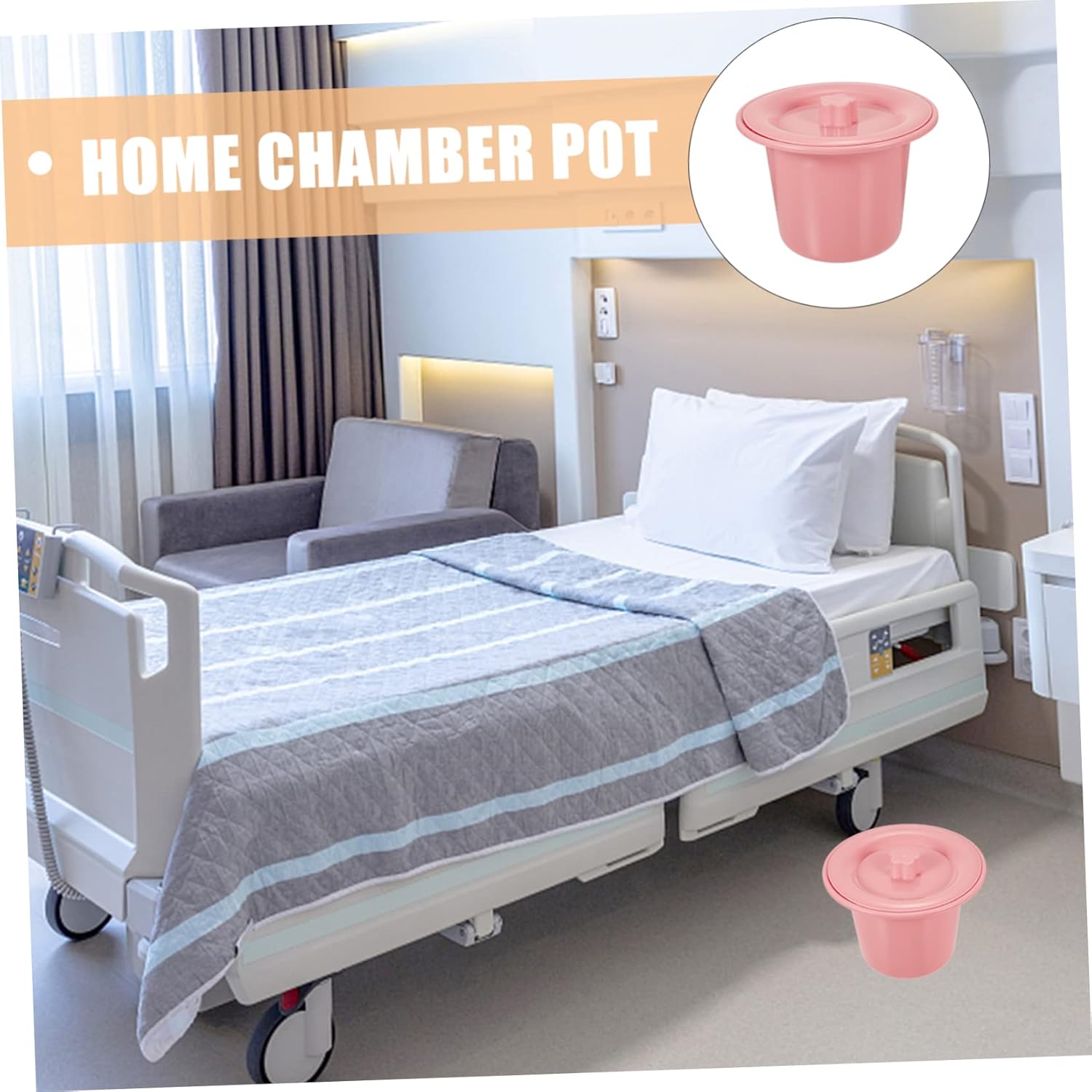 NOLITOY 2pcs Portable Urinal Pot Lid for Boys and Girls Adults and Disabled Practical Chamber Pot for Home Use Easy to Clean and Stable Design for Nighttime Needs