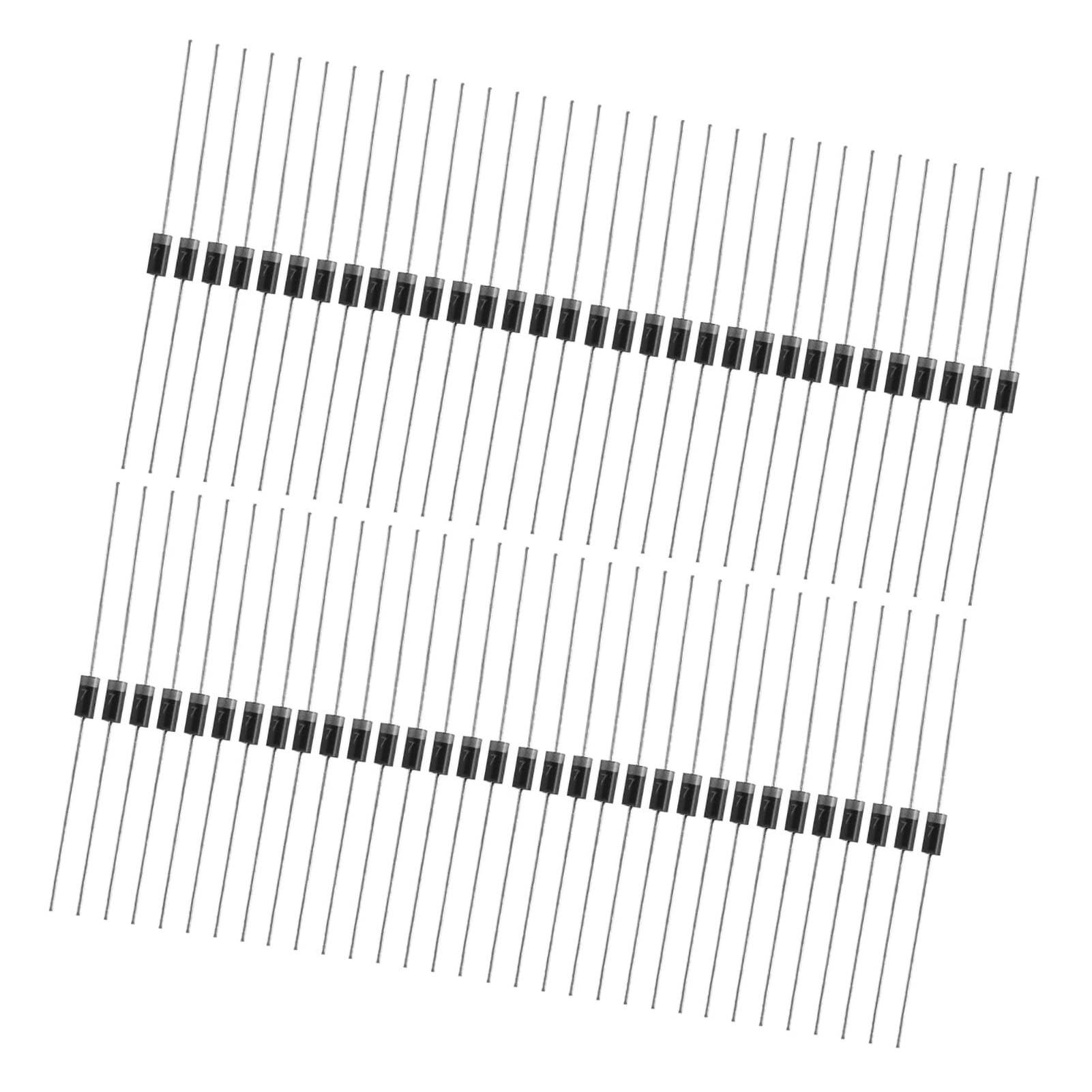 Dioda prostownika 100 szt. 1N4007 1000 V 1 A silikonowe diody elektroniczne wysokonapięciowe diody prostownika