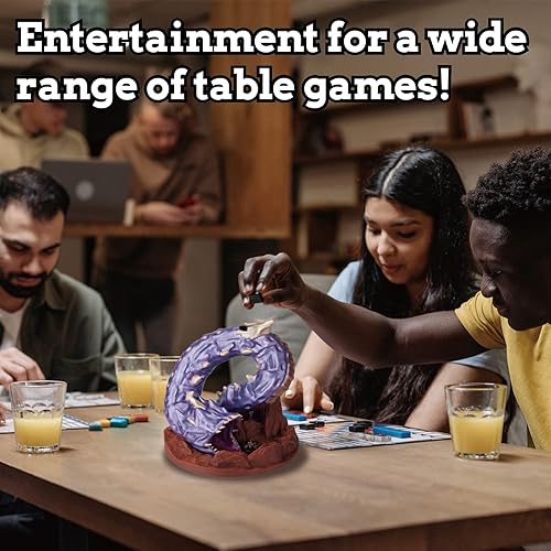 Miniatura 5 de Torre de dados de gusano morado (con 7 dados incluidos) para TRPG -DND COC D&D - Calabozos y dragones pintados a mano de mesa de juego de rol torre