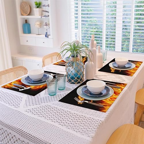 Miniatura 8 de Dinosaurs Animal Design Placemats Set of 4 Table Mats Washable Placemat Waterproof Place Mats for Party Home Dining Table Decor 18x12 in