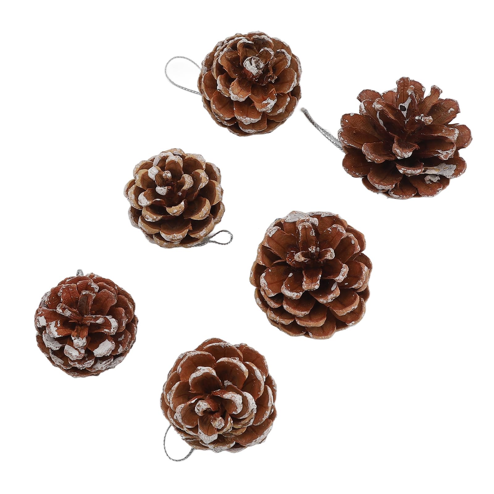 Pommes de pin de Noël naturelles et rustiques : lot de 48 pièces déco d'automne
