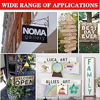 Vista 5 de Kit de plantillas para manualidades: símbolos de 1 pulgada, 42 plantillas del alfabeto, plantilla de plástico reutilizable entrelazada