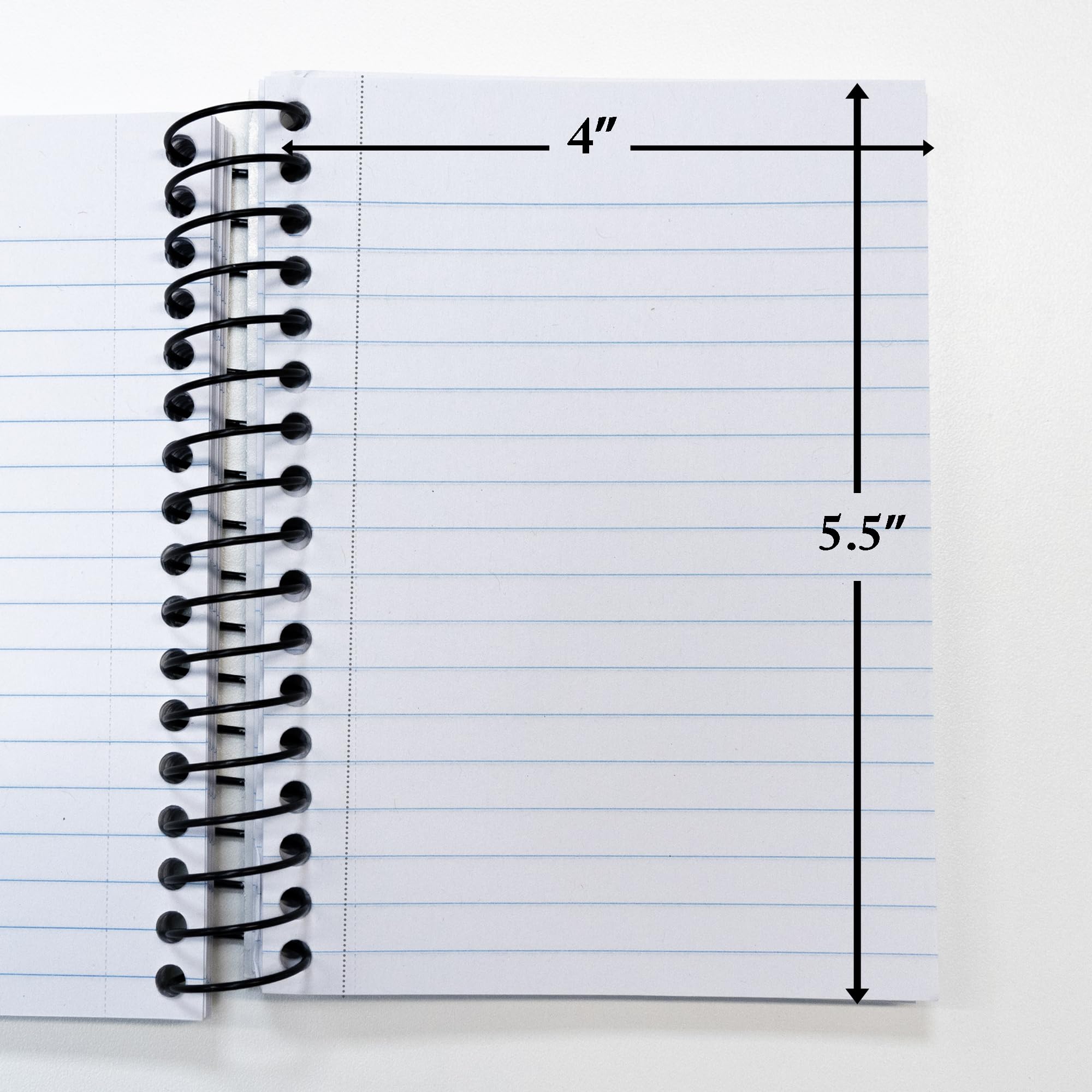 BAZIC - Cuaderno de notas con espiral (10,2 x 14 cm, 180 hojas, mini cuadernos personales de bolsillo, 4 unidades), varios colores
